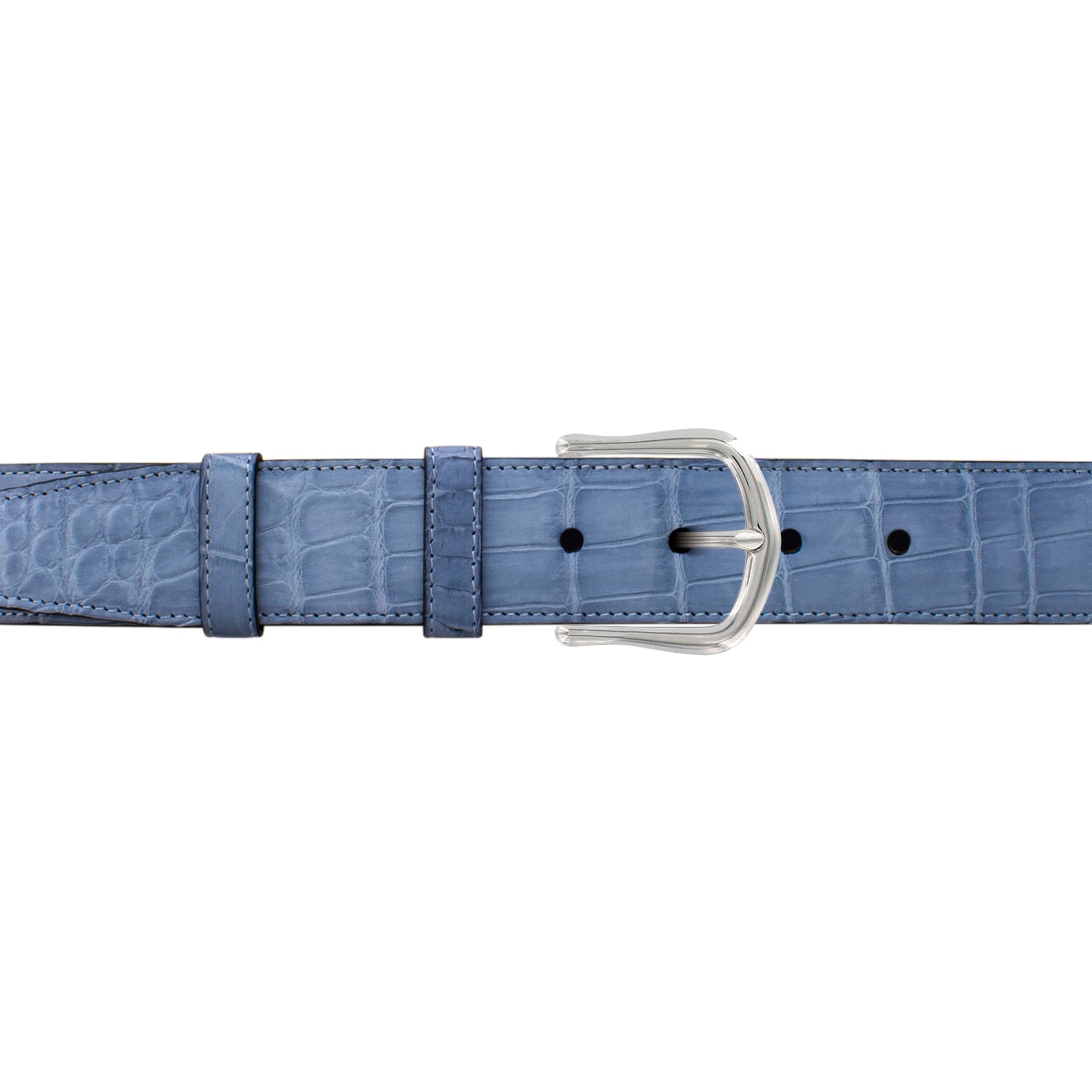 1 1/2" Arctic Classic Belt with Derby Cocktail Buckle in Polished Nickel