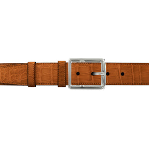 1 1/2" Dark Sand Classic Belt with Crawford Casual Buckle in Polished Nickel