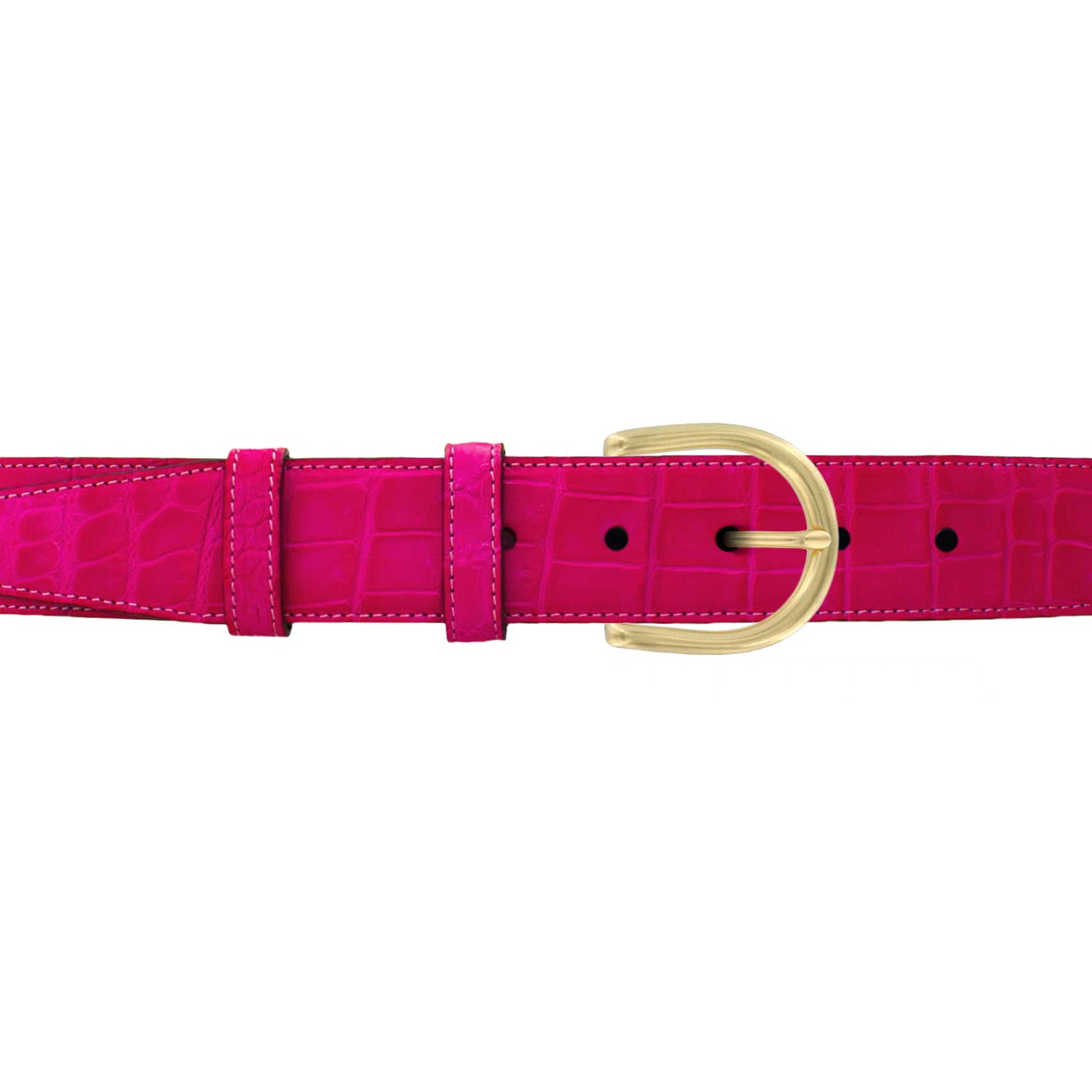 1 1/2" Fuchsia Seasonal Belt with Denver Casual Buckle in Brass