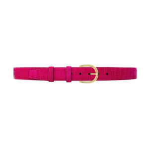1 1/2" Fuchsia Seasonal Belt with Denver Casual Buckle in Brass