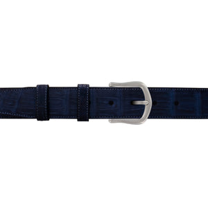 1 1/2" Midnight Classic Belt with Derby Cocktail Buckle in Matt Nickel