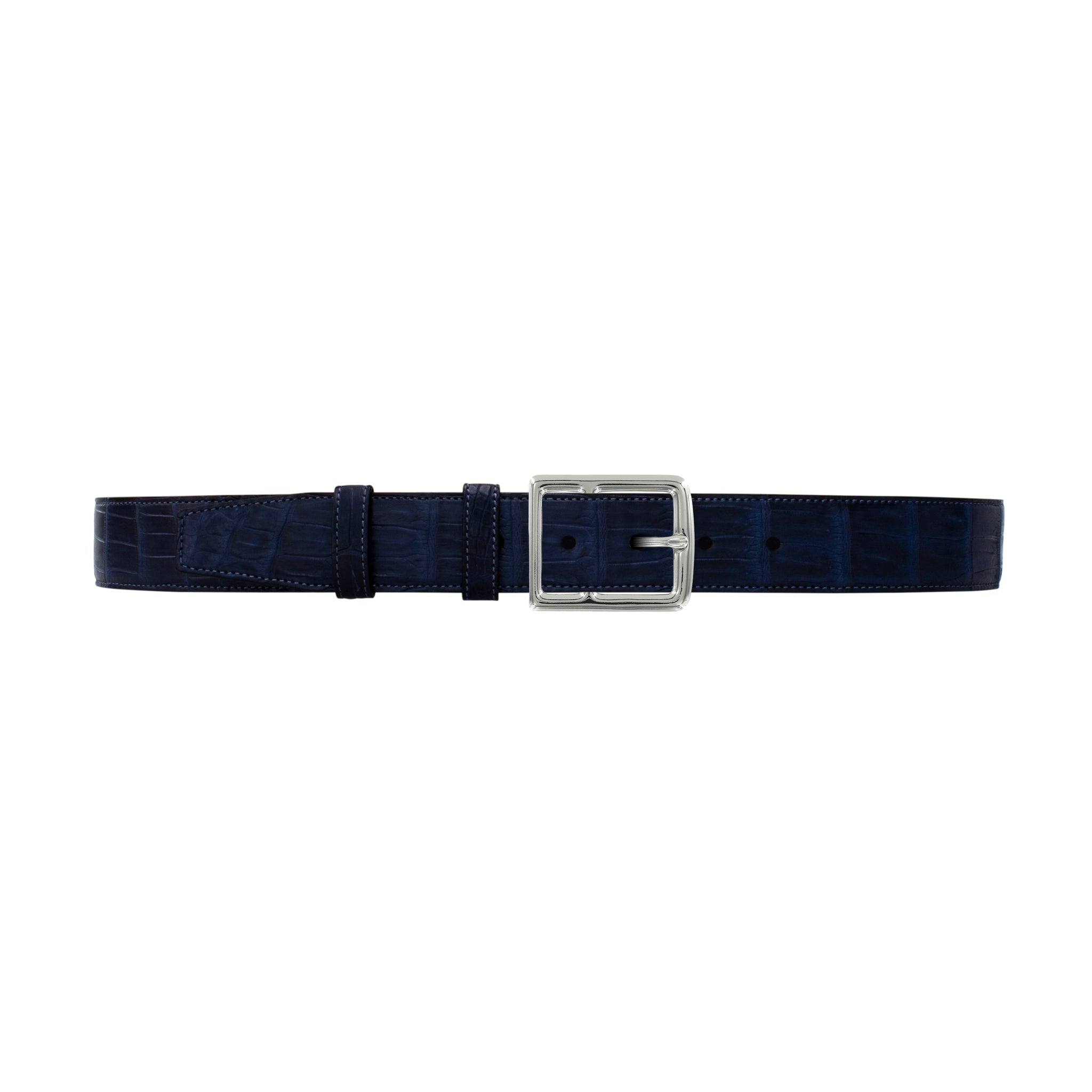 1 1/2" Midnight Classic Belt with Crawford Casual Buckle in Polished Nickel