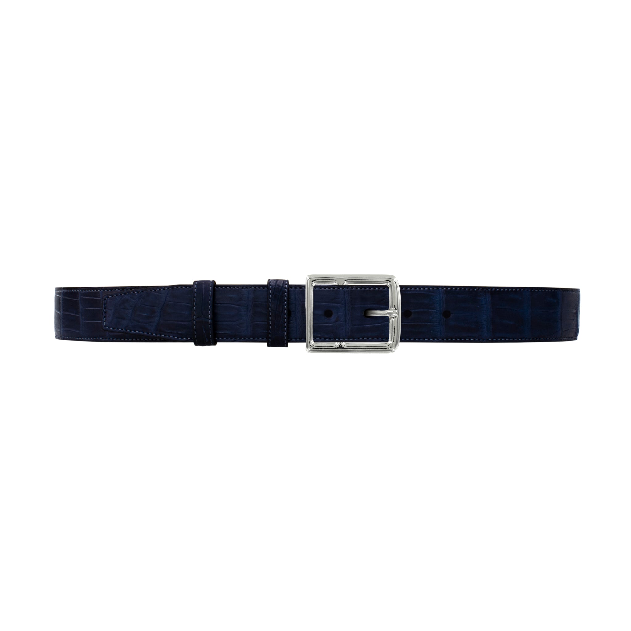 1 1/2" Midnight Classic Belt with Crawford Casual Buckle in Polished Nickel