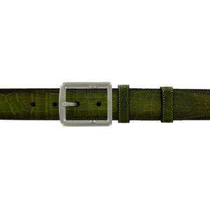 1 1/2" Pine Patina Belt with Crawford Casual Buckle in Matt Nickel
