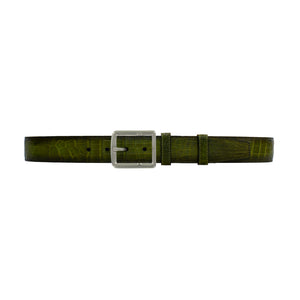1 1/2" Pine Patina Belt with Crawford Casual Buckle in Matt Nickel