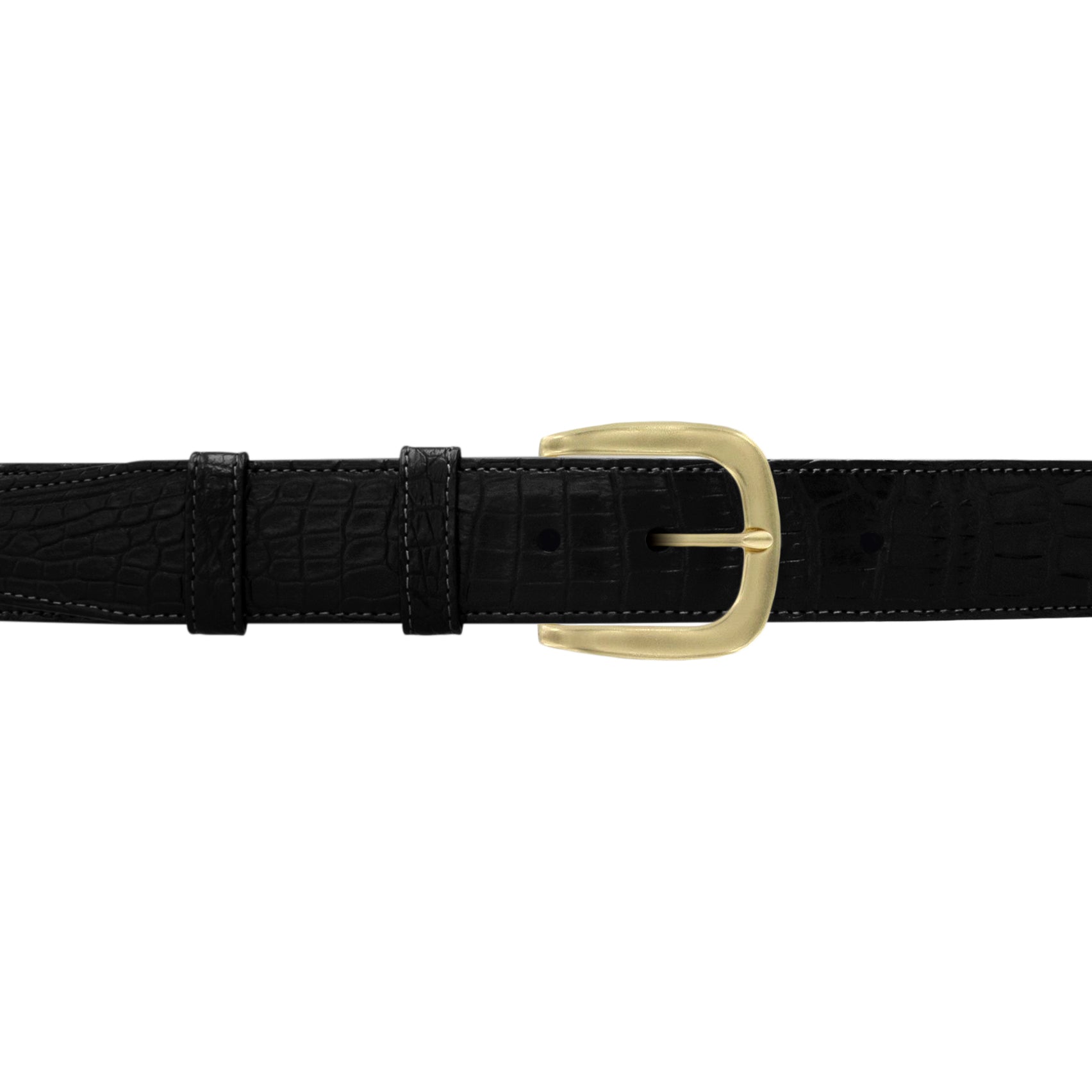 1 1/2" Raven Classic Belt with Oxford Cocktail Buckle in Brass