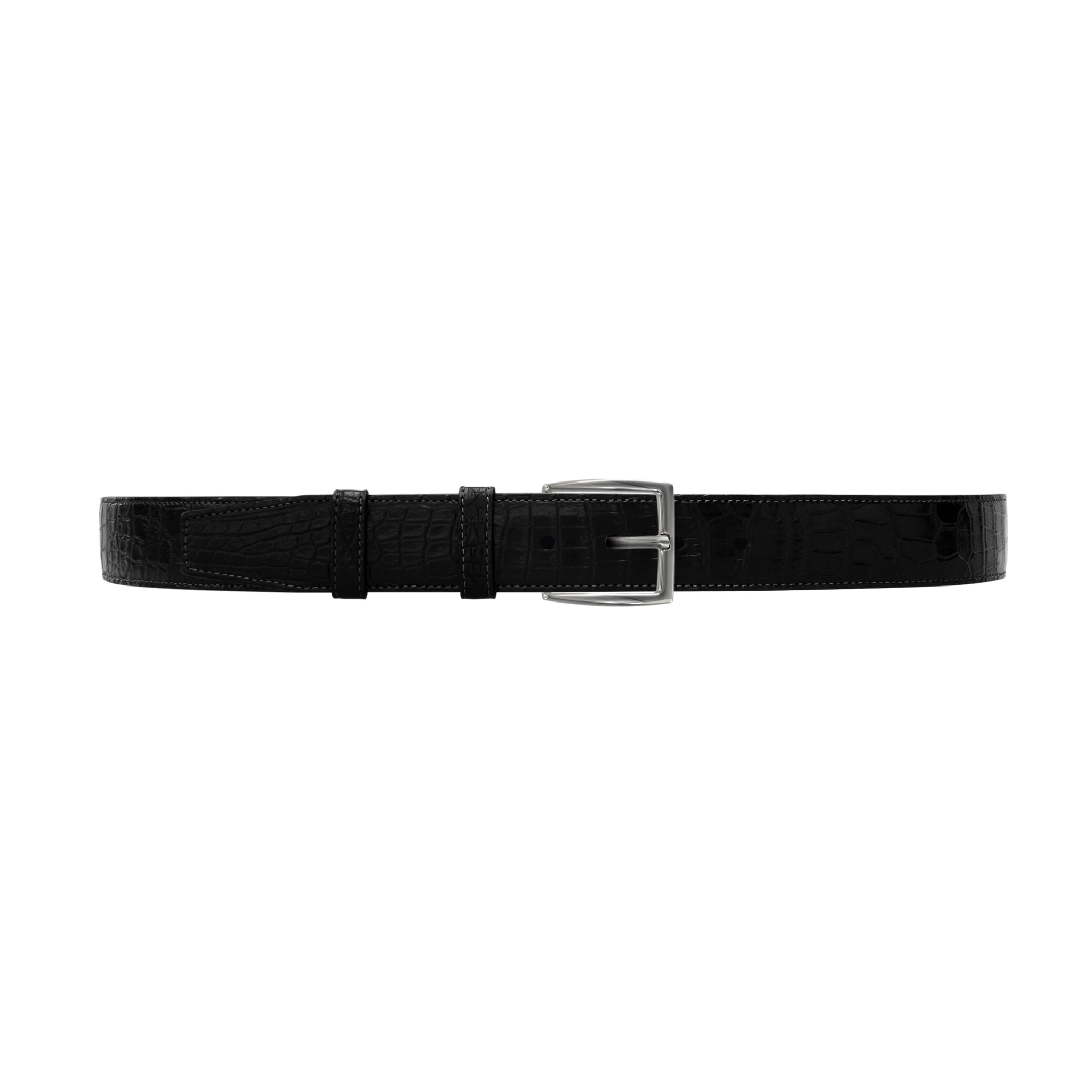 1 1/2" Raven Classic Belt with Winston Dress Buckle in Polished Nickel