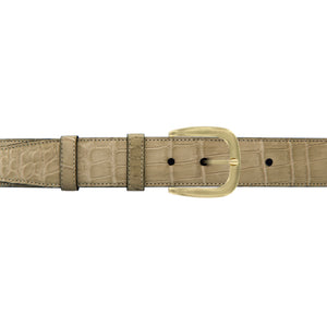 1 1/2" Sand Classic Belt with Oxford Cocktail Buckle in Brass