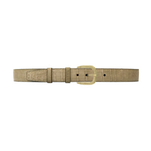 1 1/2" Sand Classic Belt with Oxford Cocktail Buckle in Brass