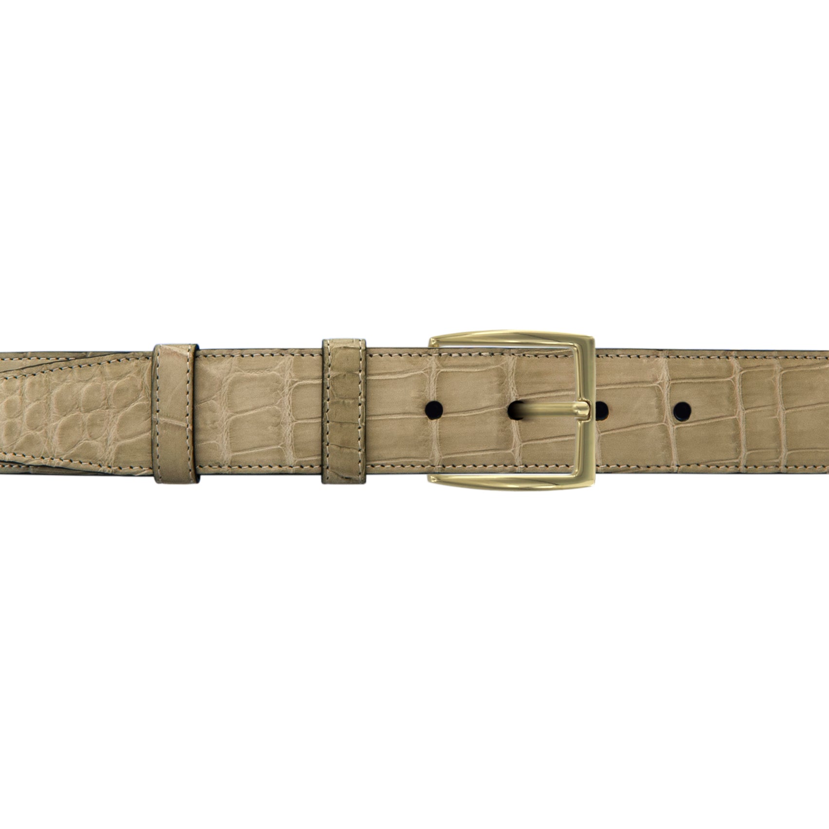 1 1/2" Sand Classic Belt with Winston Dress Buckle in Brass