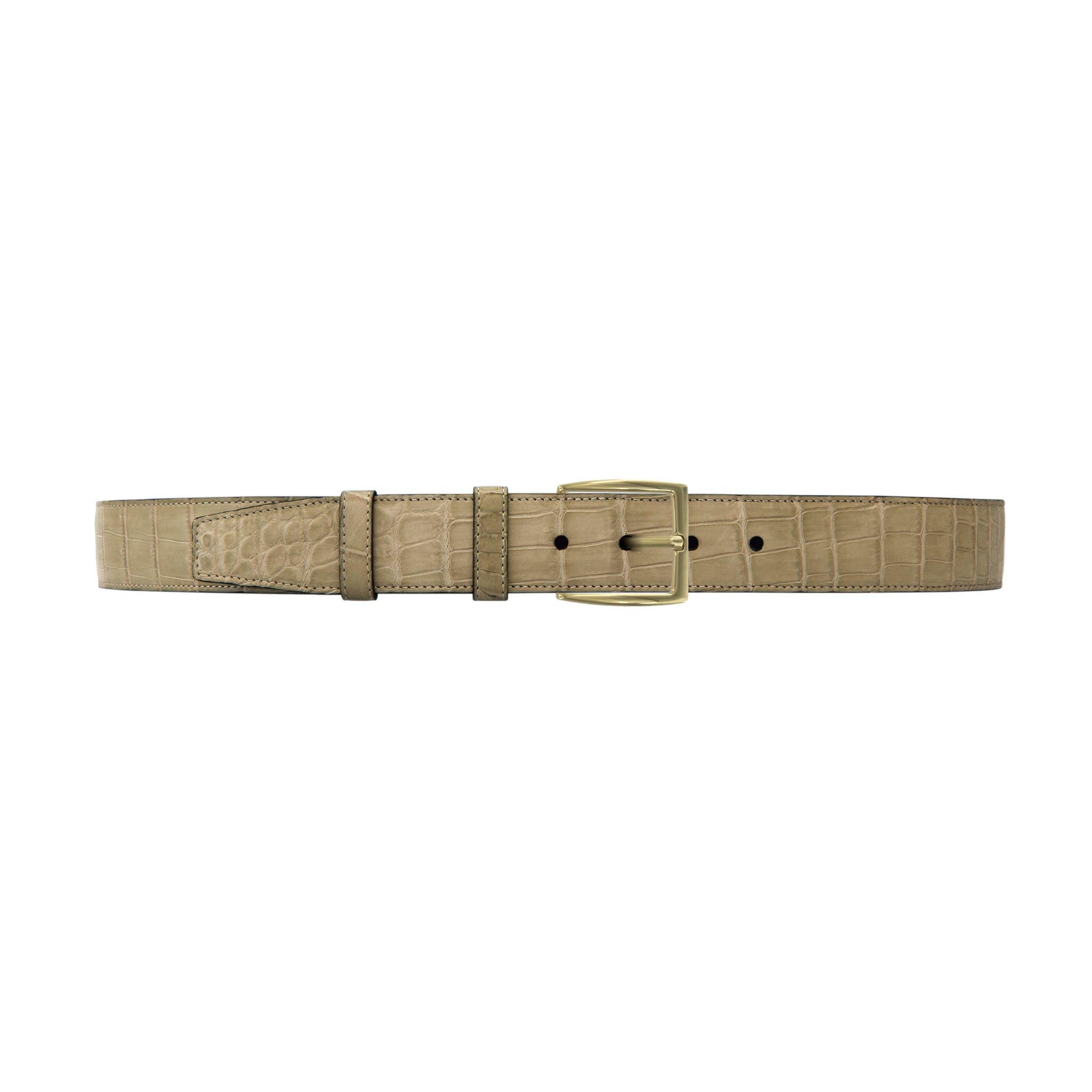 1 1/2" Sand Classic Belt with Winston Dress Buckle in Brass