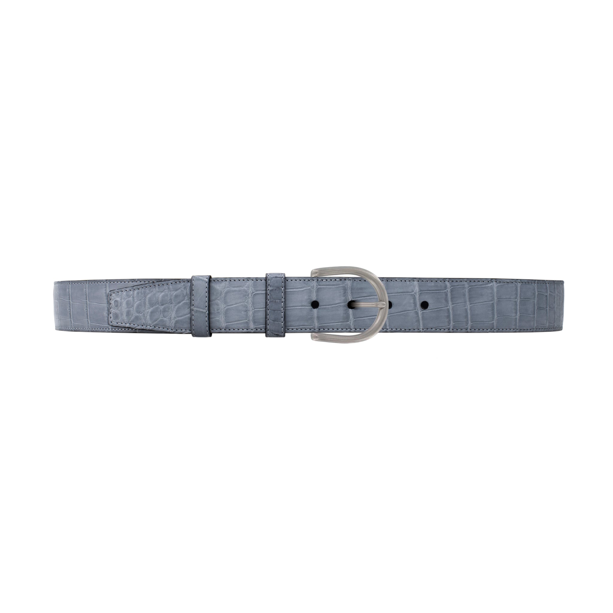 1 1/2" Slate Seasonal Belt with Denver Casual Buckle in Matt Nickel