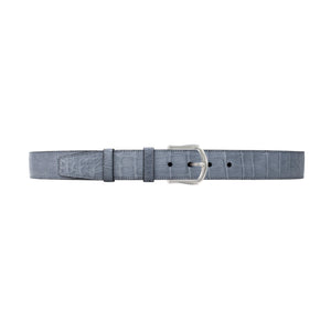 1 1/2" Slate Seasonal Belt with Derby Cocktail Buckle in Polished Nickel