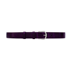1 1/2" Violet Classic Belt with Derby Cocktail Buckle in Polished Nickel