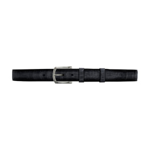 1 1/4" Charcoal Patina Belt with Sutton Dress Buckle in Matt Nickel