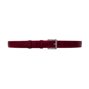 1 1/4" Garnet Seasonal Belt with Regis Dress Buckle in Polished Nickel