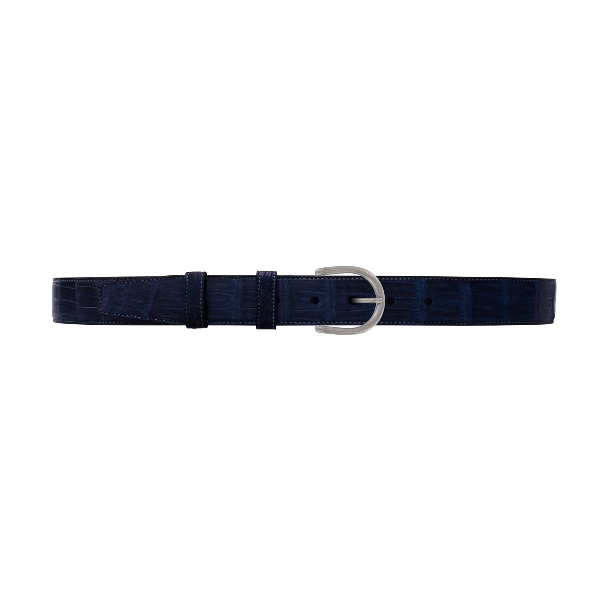 1 1/4" Midnight Classic Belt with Denver Casual Buckle in Matt Nickel