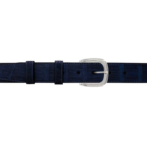 1 1/4" Midnight Classic Belt with Oxford Cocktail Buckle in Polished Nickel