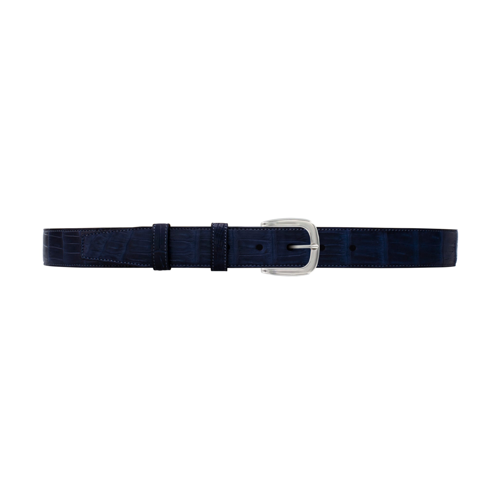 1 1/4" Midnight Classic Belt with Oxford Cocktail Buckle in Polished Nickel