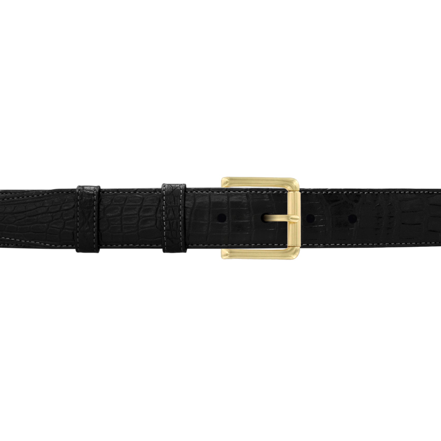 1 1/4" Raven Classic Belt with Austin Casual Buckle in Brass