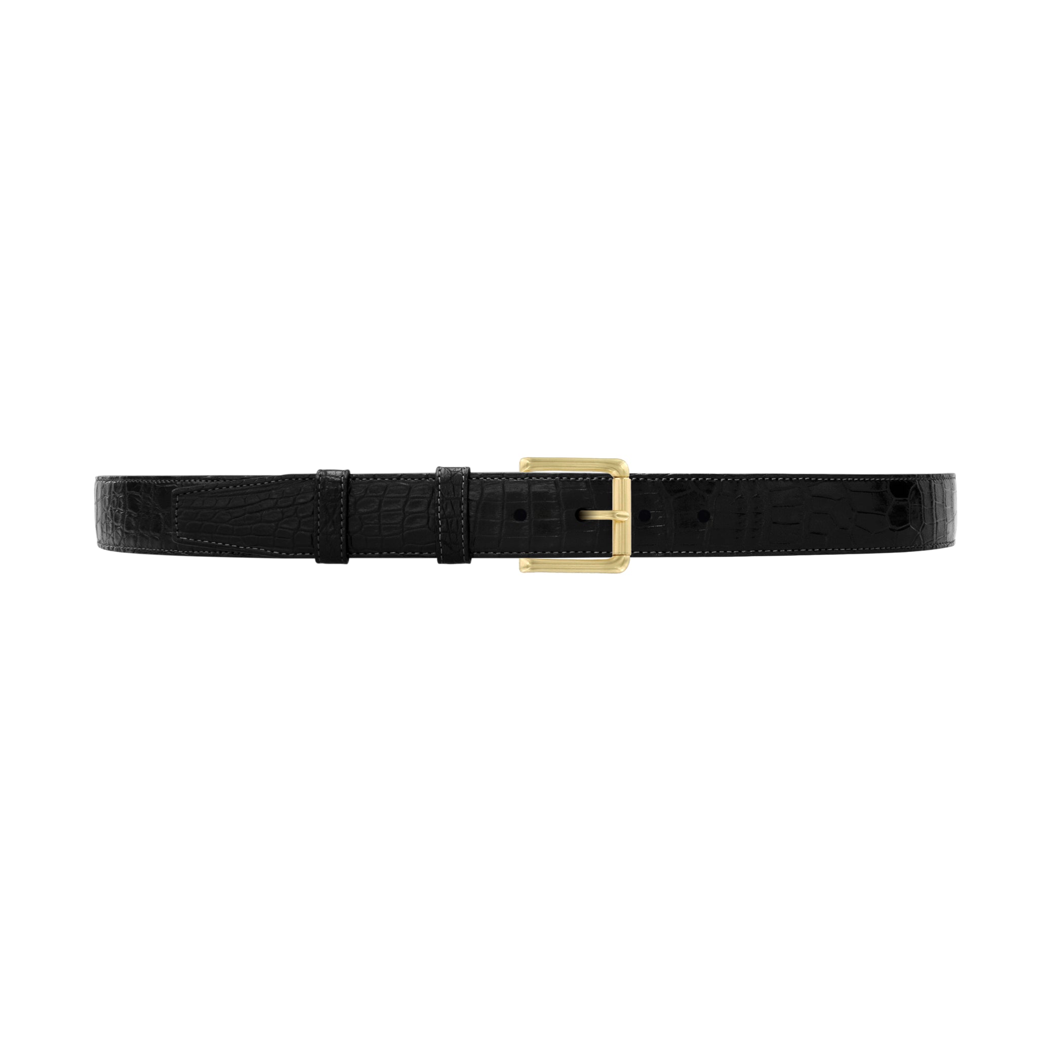 1 1/4" Raven Classic Belt with Austin Casual Buckle in Brass