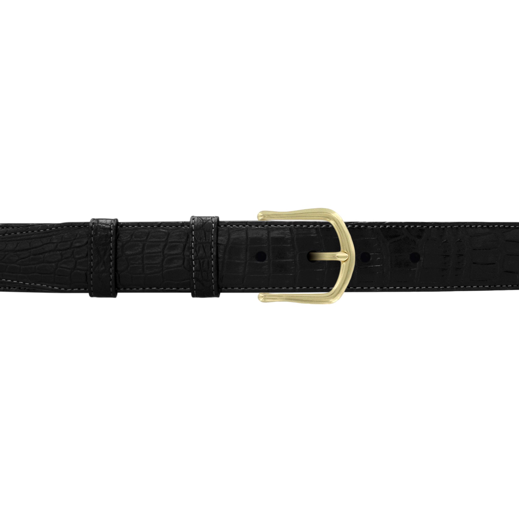 1 1/4" Raven Classic Belt with Derby Cocktail Buckle in Brass
