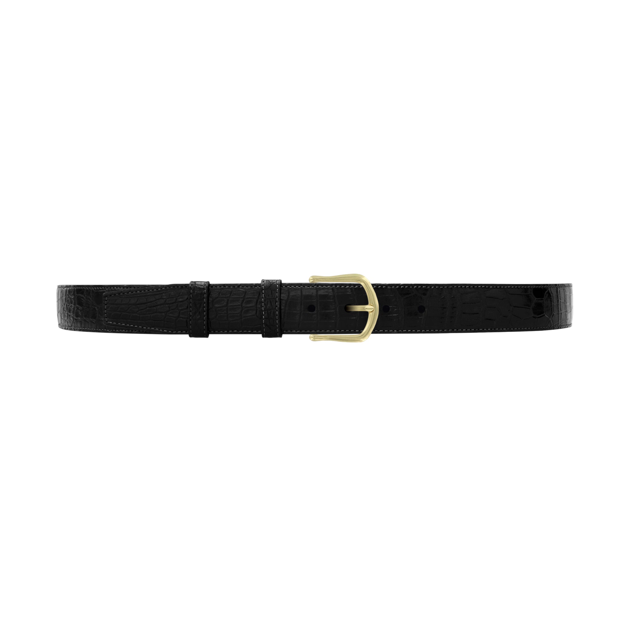 1 1/4" Raven Classic Belt with Derby Cocktail Buckle in Brass