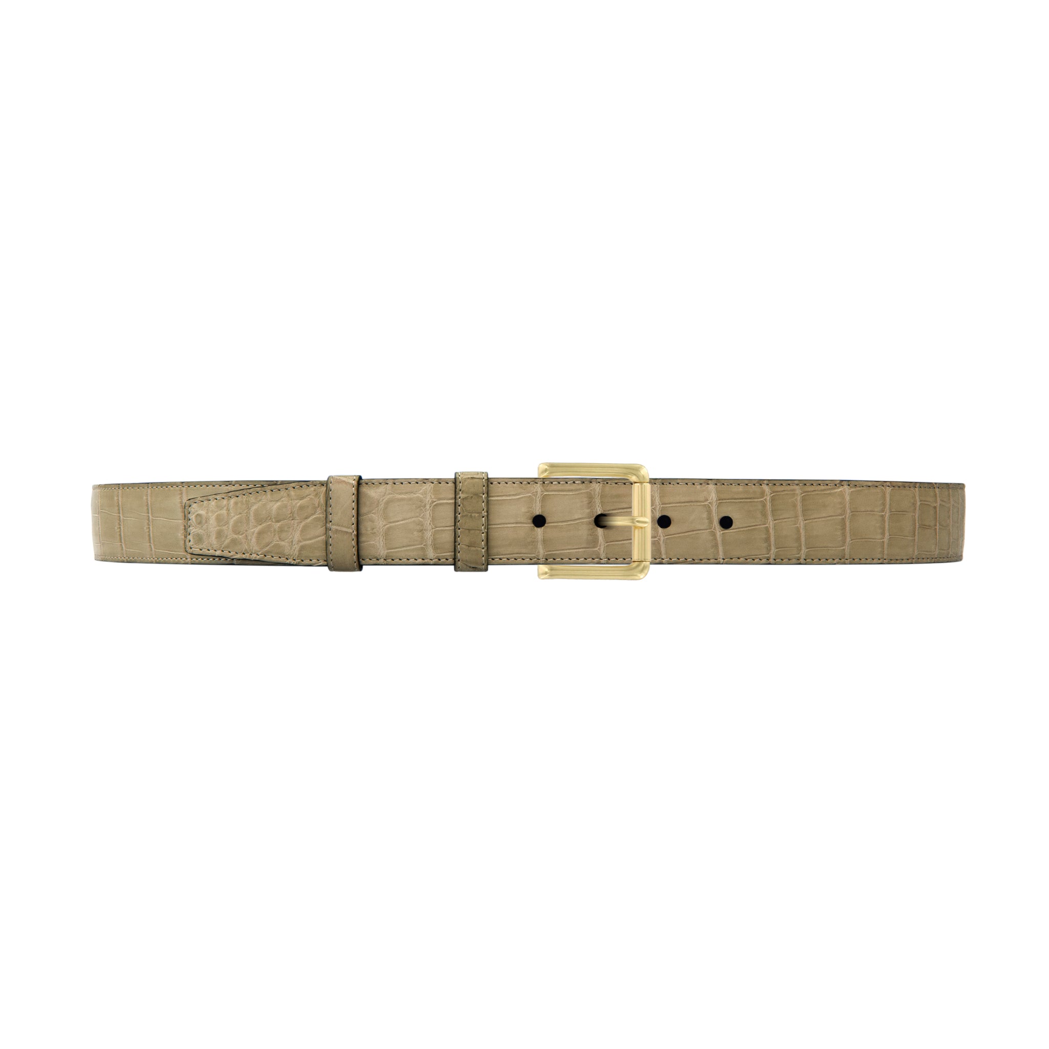 1 1/4" Sand Classic Belt with Austin Casual Buckle in Brass