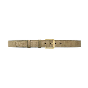 1 1/4" Sand Classic Belt with Austin Casual Buckle in Brass