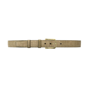 1 1/4" Sand Classic Belt with Sutton Dress Buckle in Brass