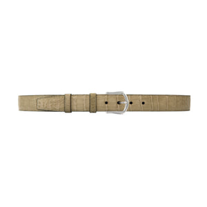 1 1/4" Sand Classic Belt with Derby Cocktail Buckle in Polished Nickel