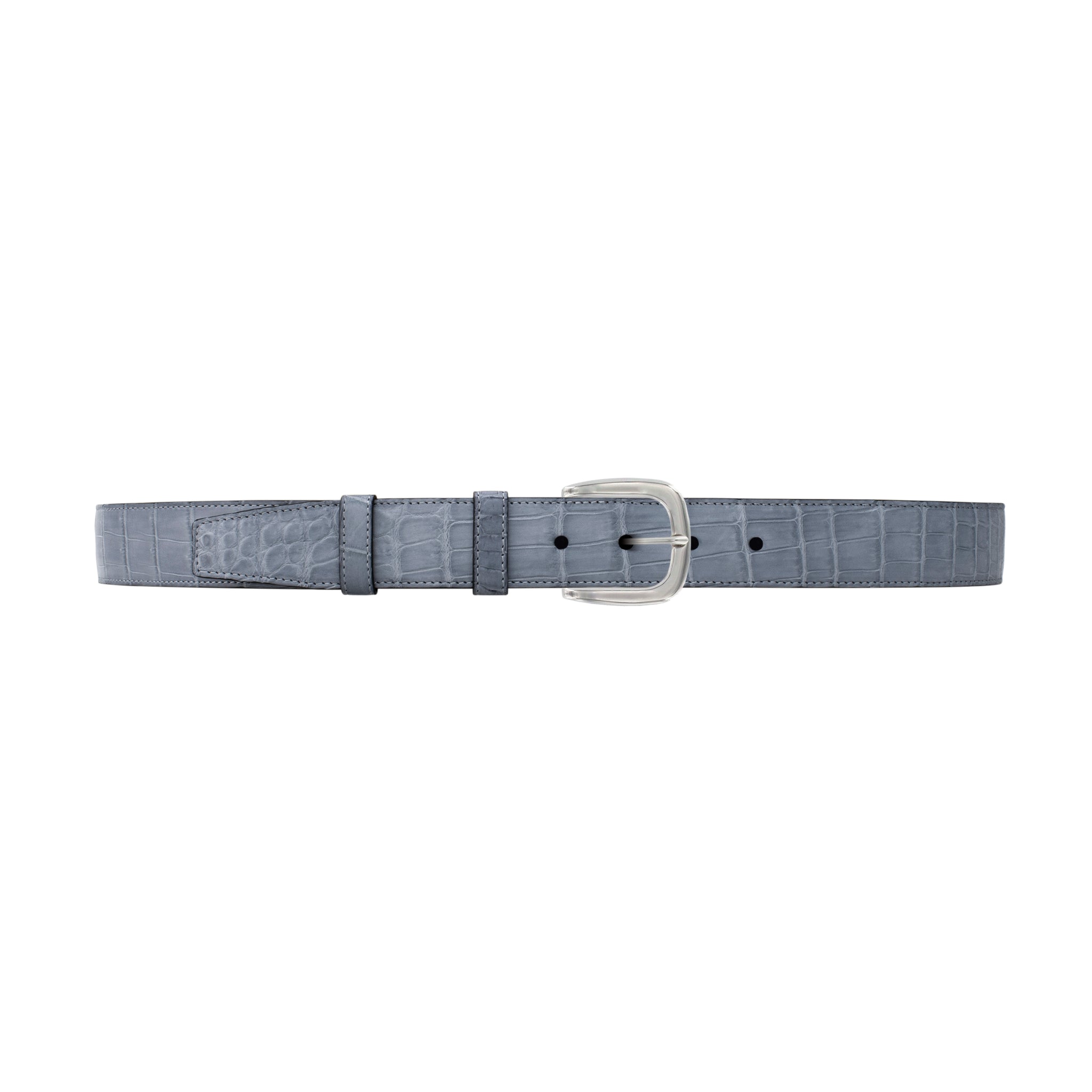 1 1/4" Slate Seasonal Belt with Oxford Cocktail Buckle in Polished Nickel