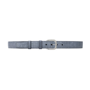 1 1/4" Slate Seasonal Belt with Oxford Cocktail Buckle in Polished Nickel