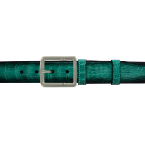 1 1/2" Ocean Patina Belt with Crawford Casual Buckle in Matt Nickel