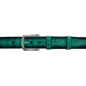 1 1/4" Ocean Patina Belt with Sutton Dress Buckle in Matt Nickel