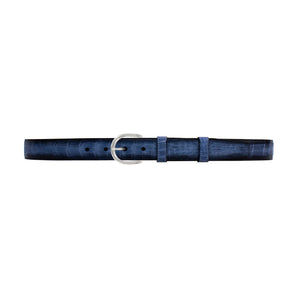 1" Azure Patina Belt with Denver Casual Buckle in Polished Nickel