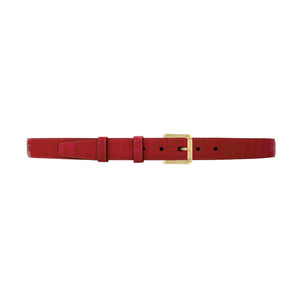 1" Cherry Seasonal Belt with Austin Casual Buckle in Brass