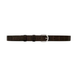 1" Espresso Classic Belt with Denver Casual Buckle in Polished Nickel