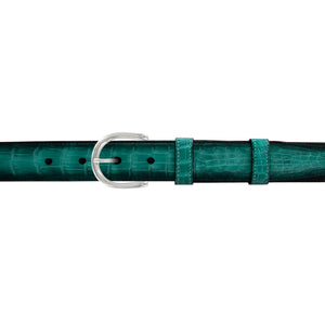 1" Ocean Patina Belt with Denver Casual Buckle in Polished Nickel