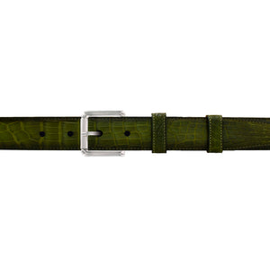 1" Pine Patina Belt with Austin Casual Buckle in Polished Nickel