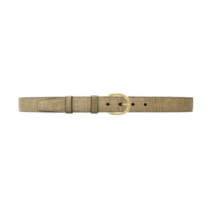 1" Sand Classic Belt with Denver Casual Buckle in Brass