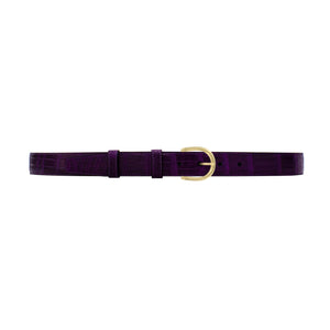 1" Violet Classic Belt with Denver Casual Buckle in Brass
