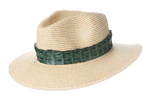 Crocodile Hat Band - Hunter Blue