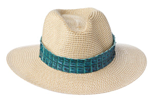 Crocodile Hat Band - Hunter Blue