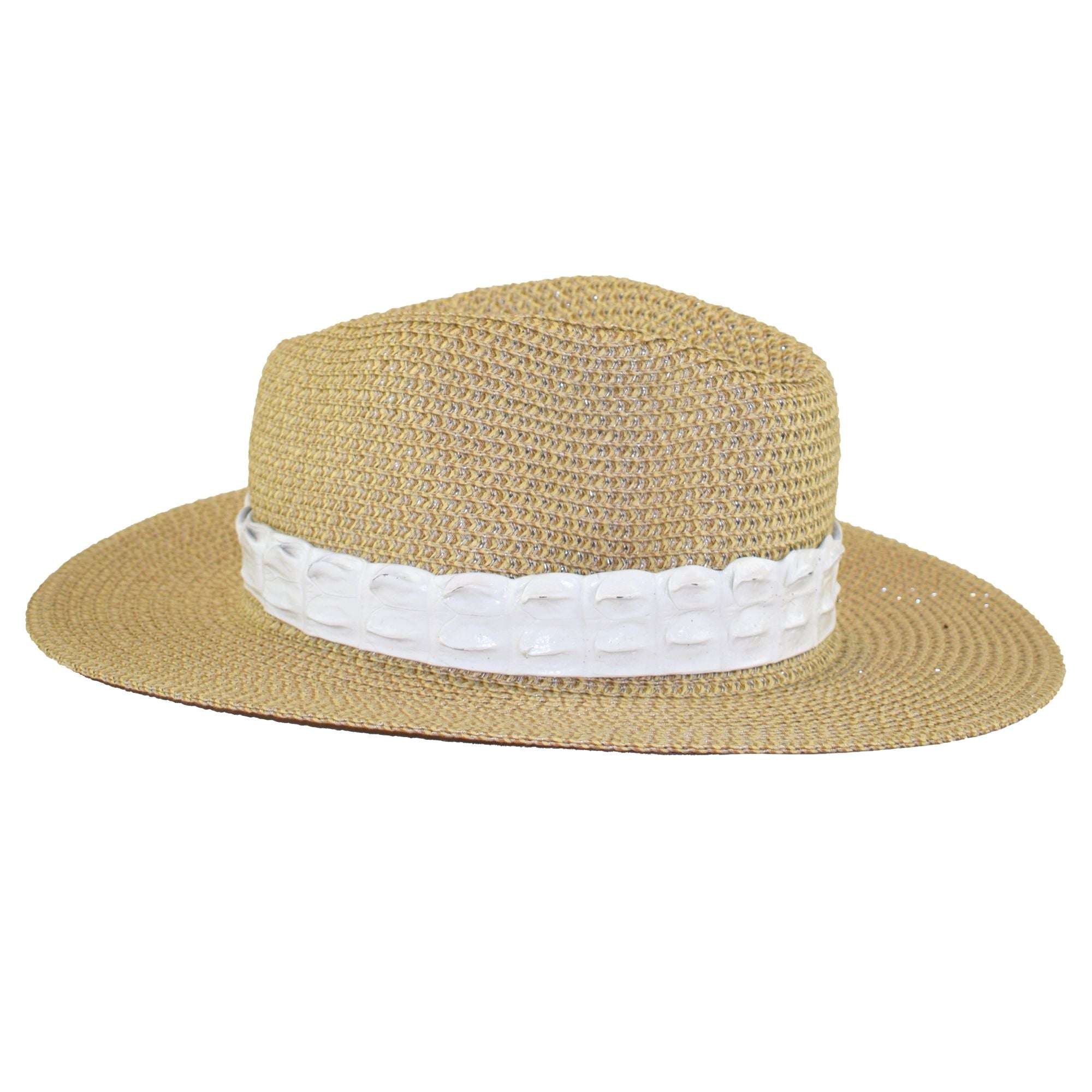 Crocodile Hat Band - White