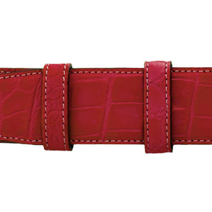 1" Cherry Seasonal Belt with Austin Casual Buckle in Brass