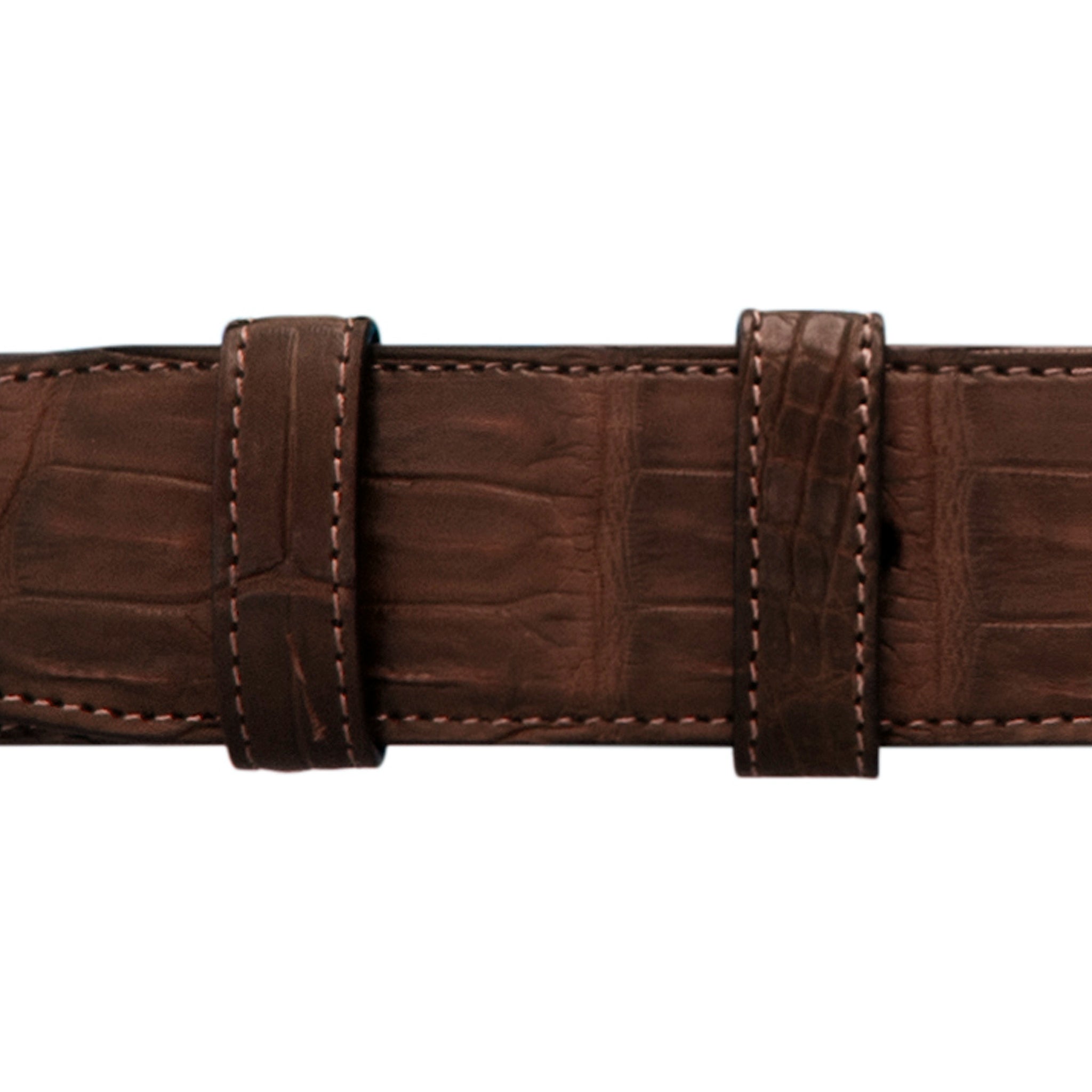 1 1/4" Cognac Classic Belt with Derby Cocktail Buckle in Polished Nickel