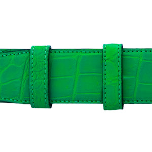 1 1/4" Fern Seasonal Belt With Derby Cocktail Buckle in Matt Nickel