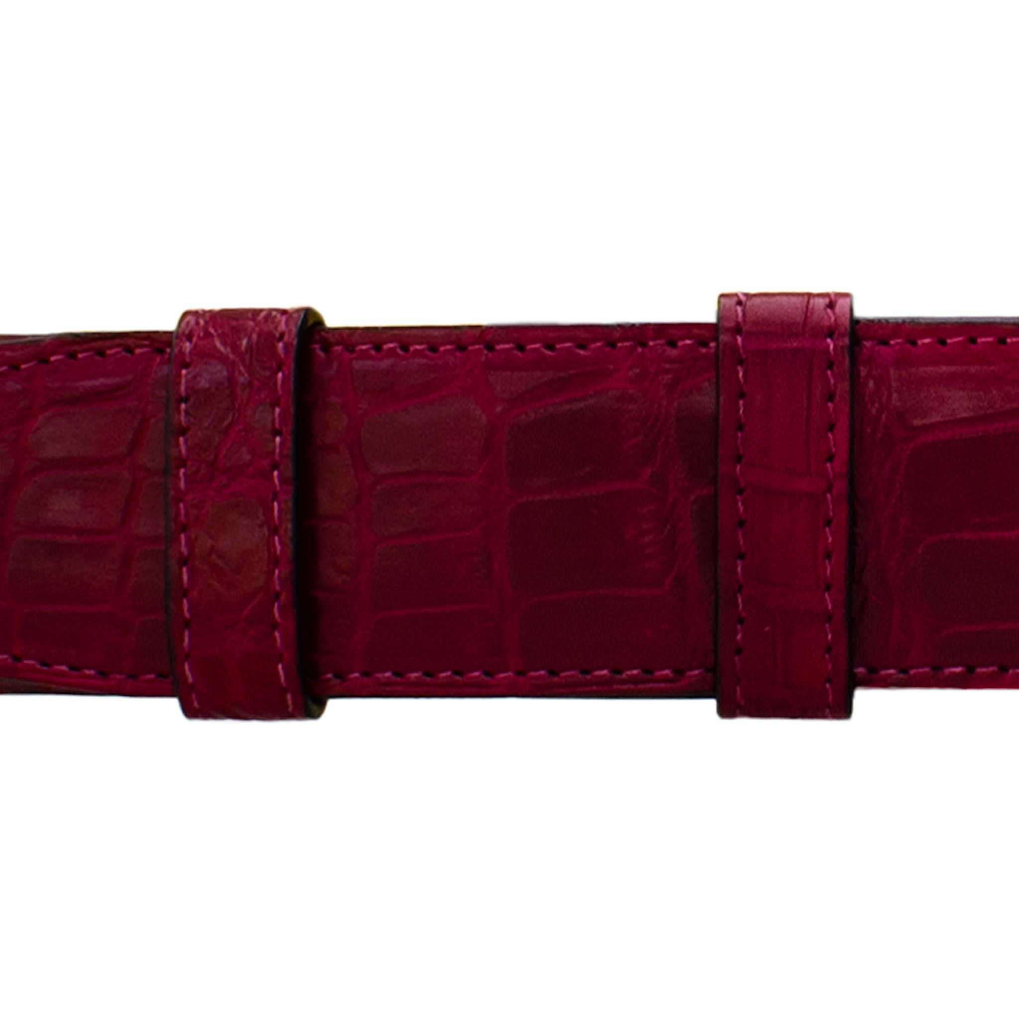 1" Garnet Classic Belt with Crawford Casual Buckle in Brass