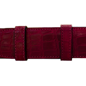 1" Garnet Classic Belt with Crawford Casual Buckle in Brass
